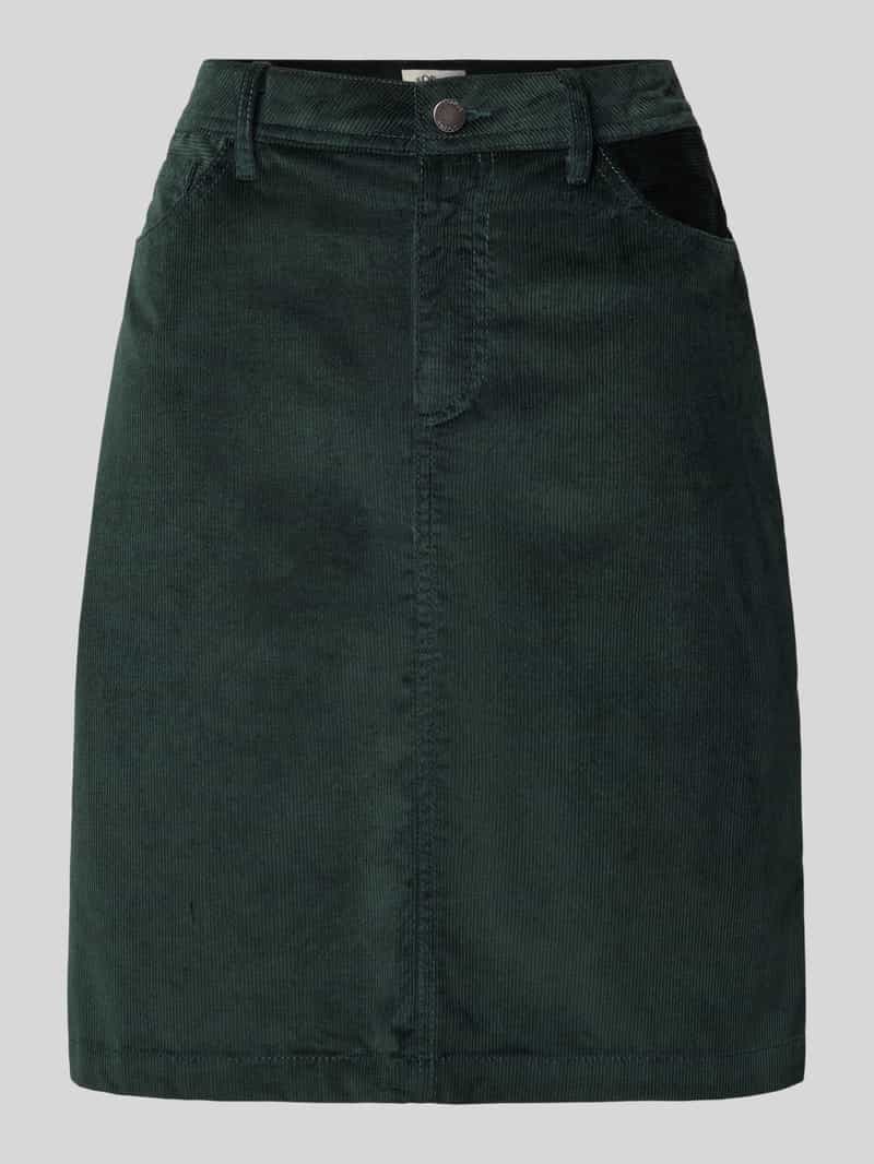 s.Oliver RED LABEL Uitlopende minirok in ribcordlook
