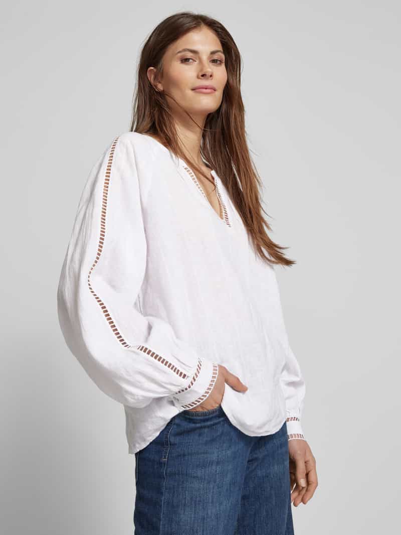 MOS MOSH Blouse van een mix van linnen en katoen model 'ZEINA'
