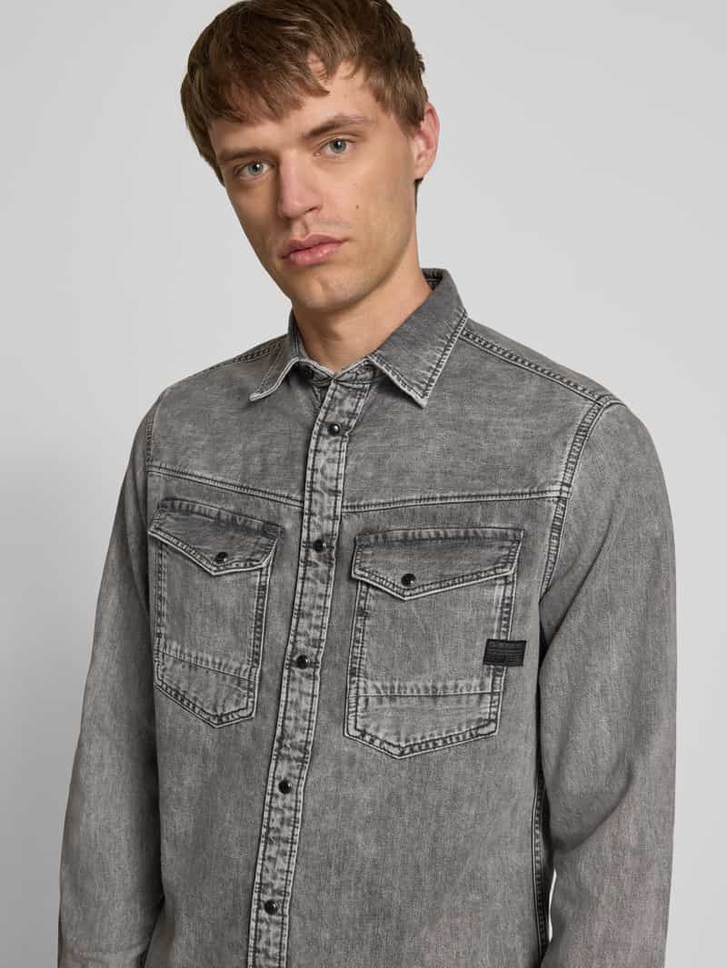 G-Star Raw Slim fit jeansoverhemd met borstzakken model 'Dakota'