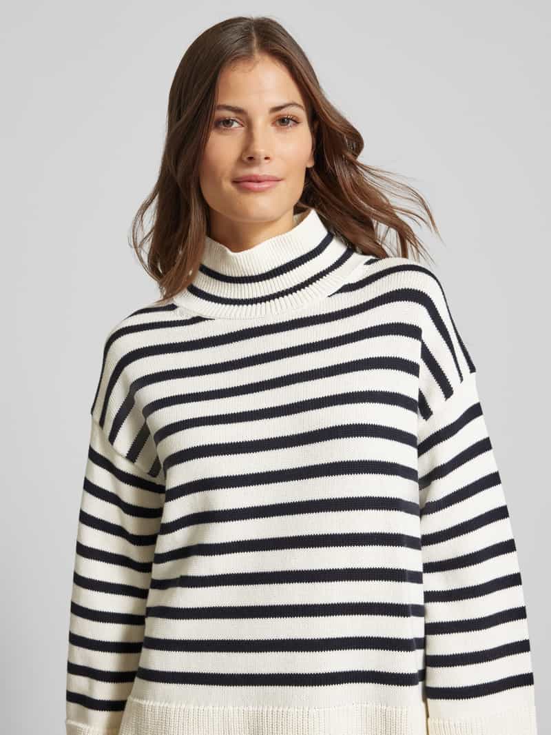 Marc O'Polo Oversized gebreide pullover van puur katoen in Bretonse stijl