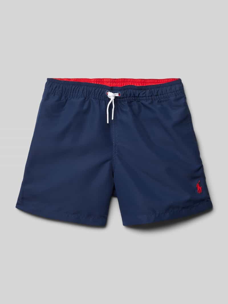 Polo Ralph Lauren Kids Zwembroek met labelstitching model 'TRAVLR'