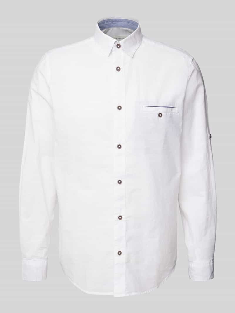 Tom Tailor Regular fit vrijetijdsoverhemd van vlamgaren