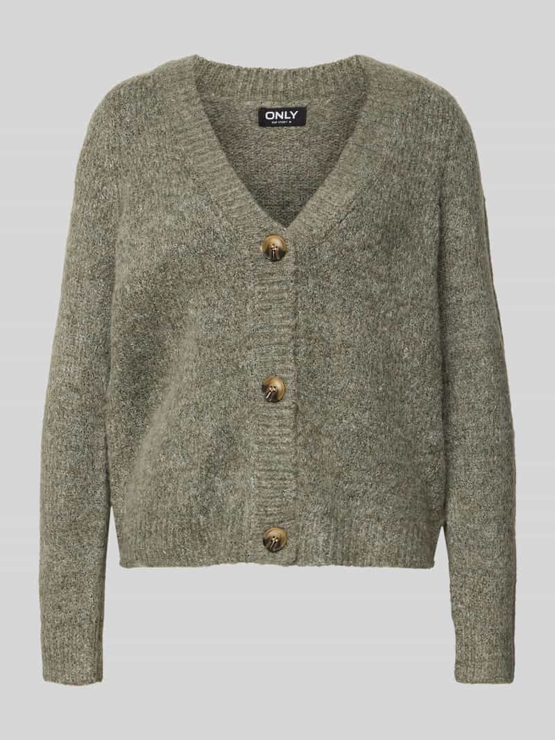 Only Loose fit gebreid jack met V-hals model 'ZOEY'