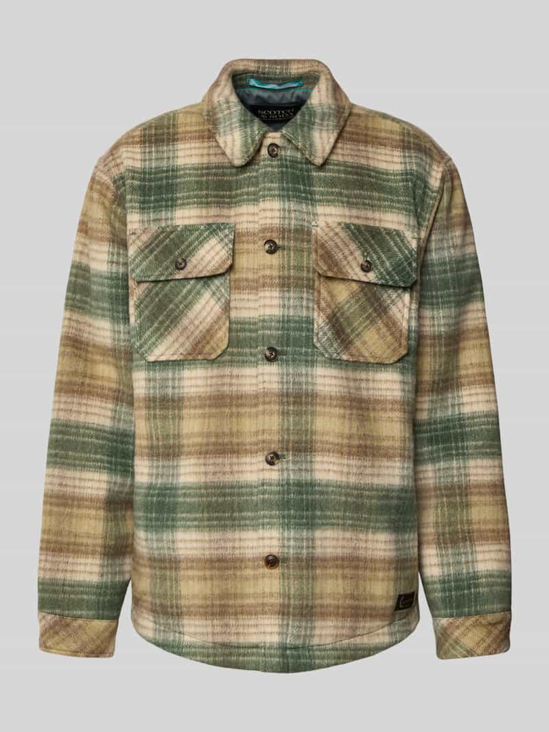 Scotch & Soda Regular fit overhemdjack met borstzakken
