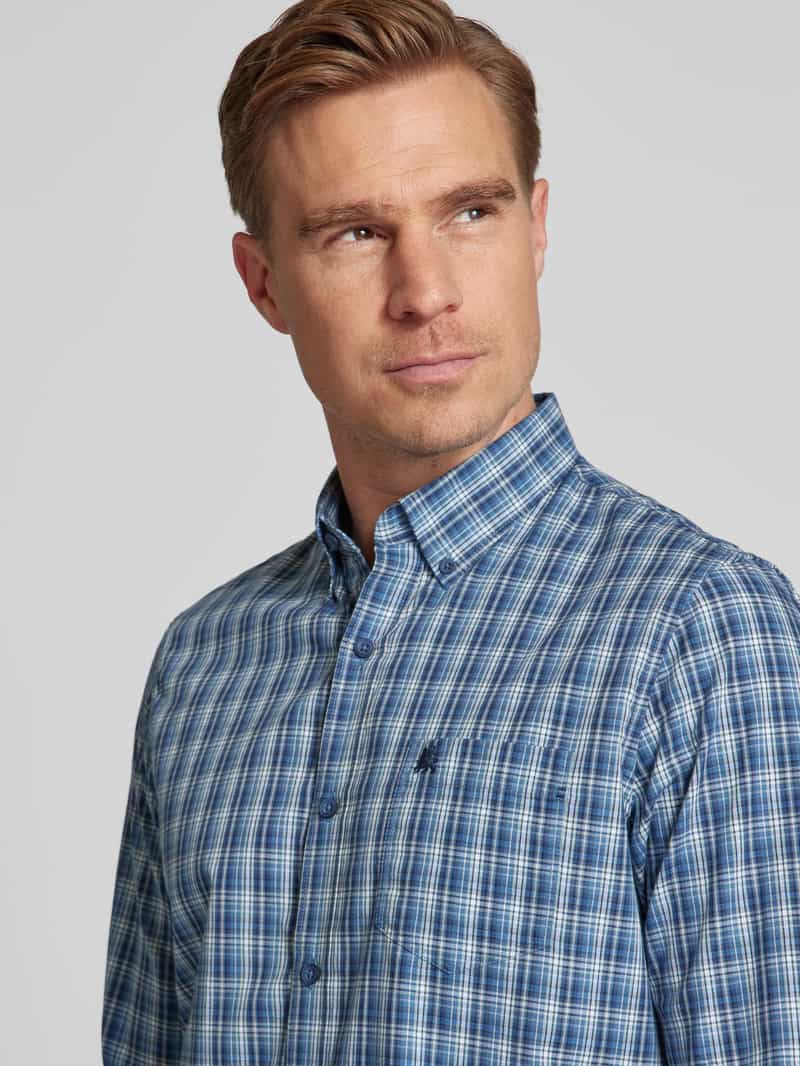 Lerros Regular fit vrijetijdsoverhemd met labelstitching