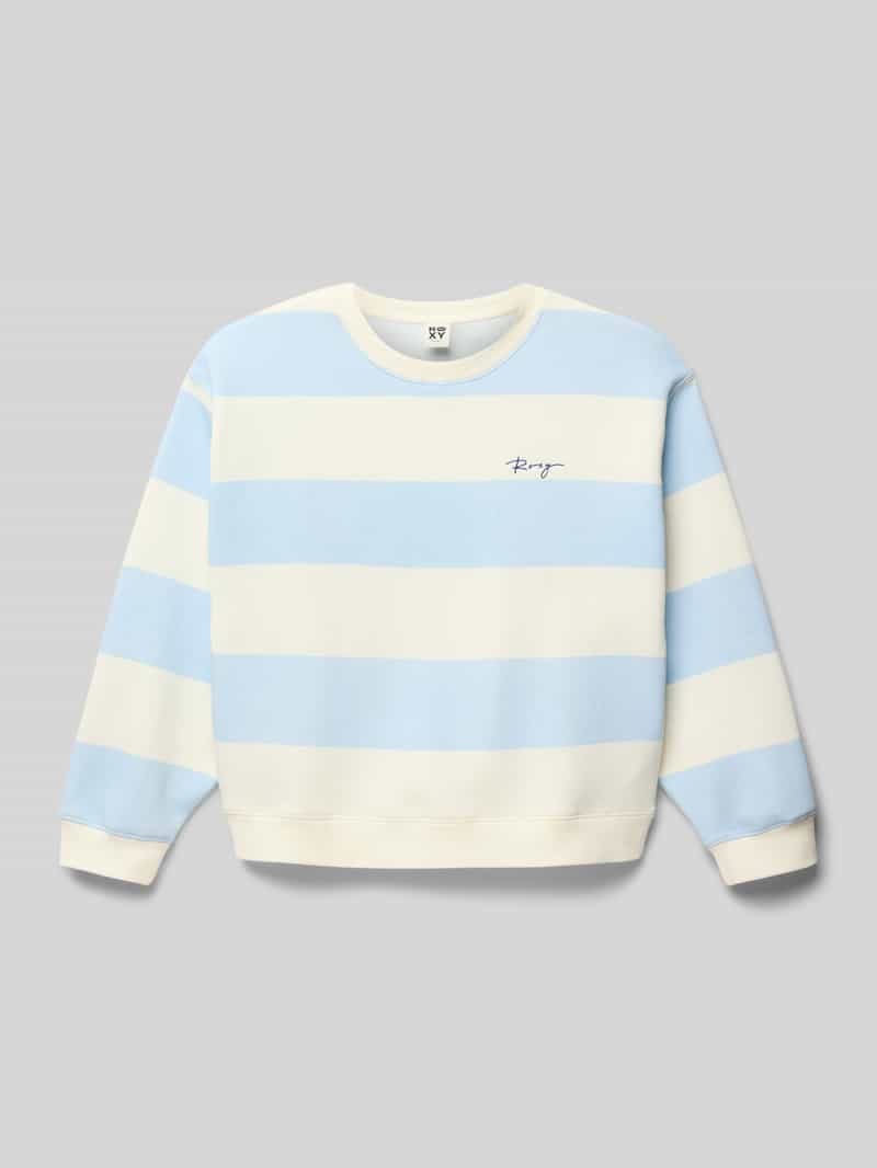 Roxy Sweatshirt met labelstitching model 'LITTLE THINGS CREW'