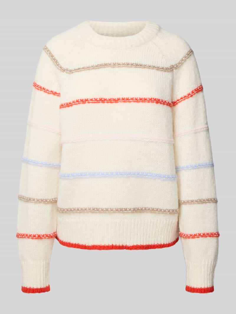 Pieces Regular fit gebreide pullover met raglanmouwen model 'NELIA'