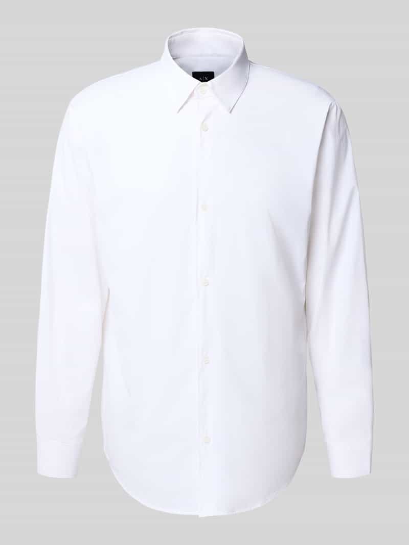 Armani Exchange Regular fit vrijetijdsoverhemd met kentkraag