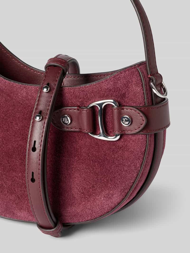 Lauren Ralph Lauren Handtas van runderleer met draagband en schouderband