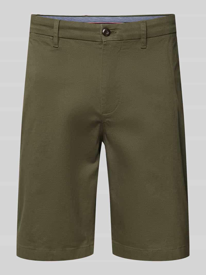 Tommy Hilfiger Regular fit korte broek met structuurmotief model 'HARLEM'