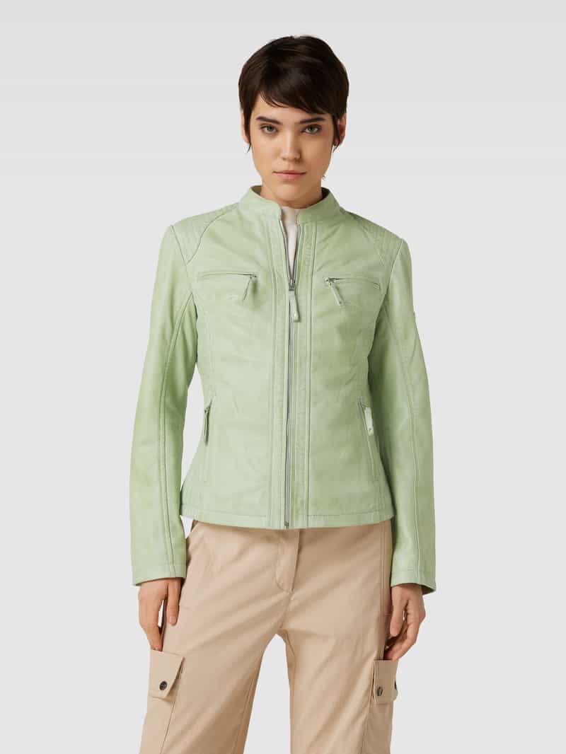 Leren jack met ritssluiting Cabrini