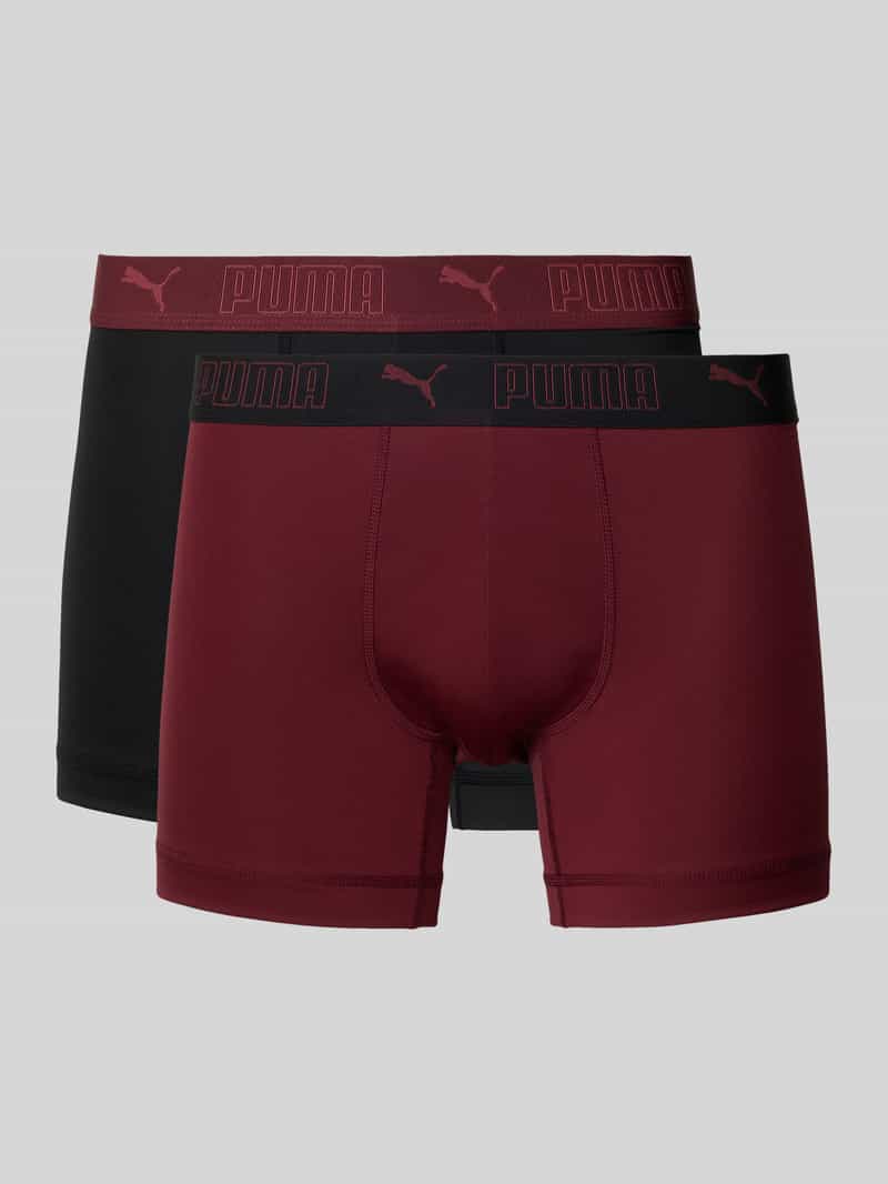 Puma Boxershort met elastische logoband in een set van 2 stuks