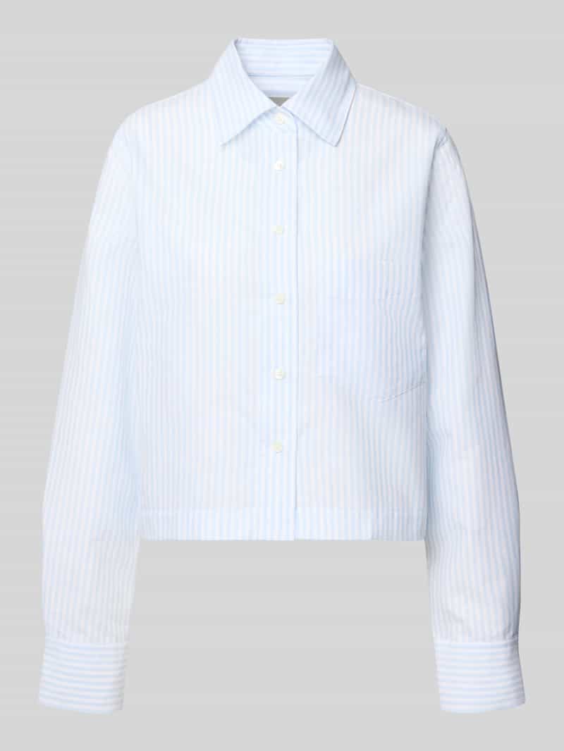 Closed overhemdblouse met knoopsluiting en sportmanchetten