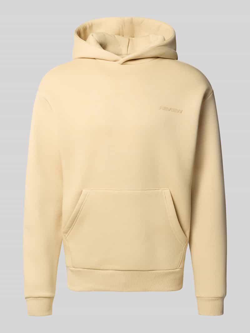 REVIEW Hoodie met labelprint