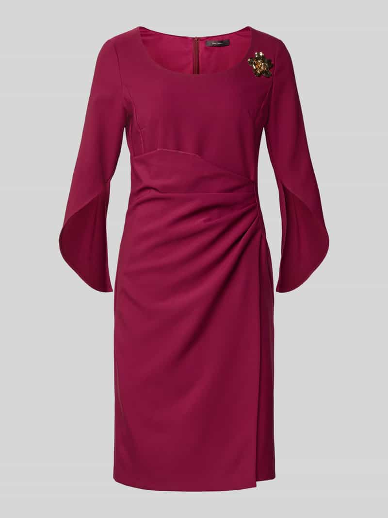 Vera Mont Knielange cocktailjurk met applicatie