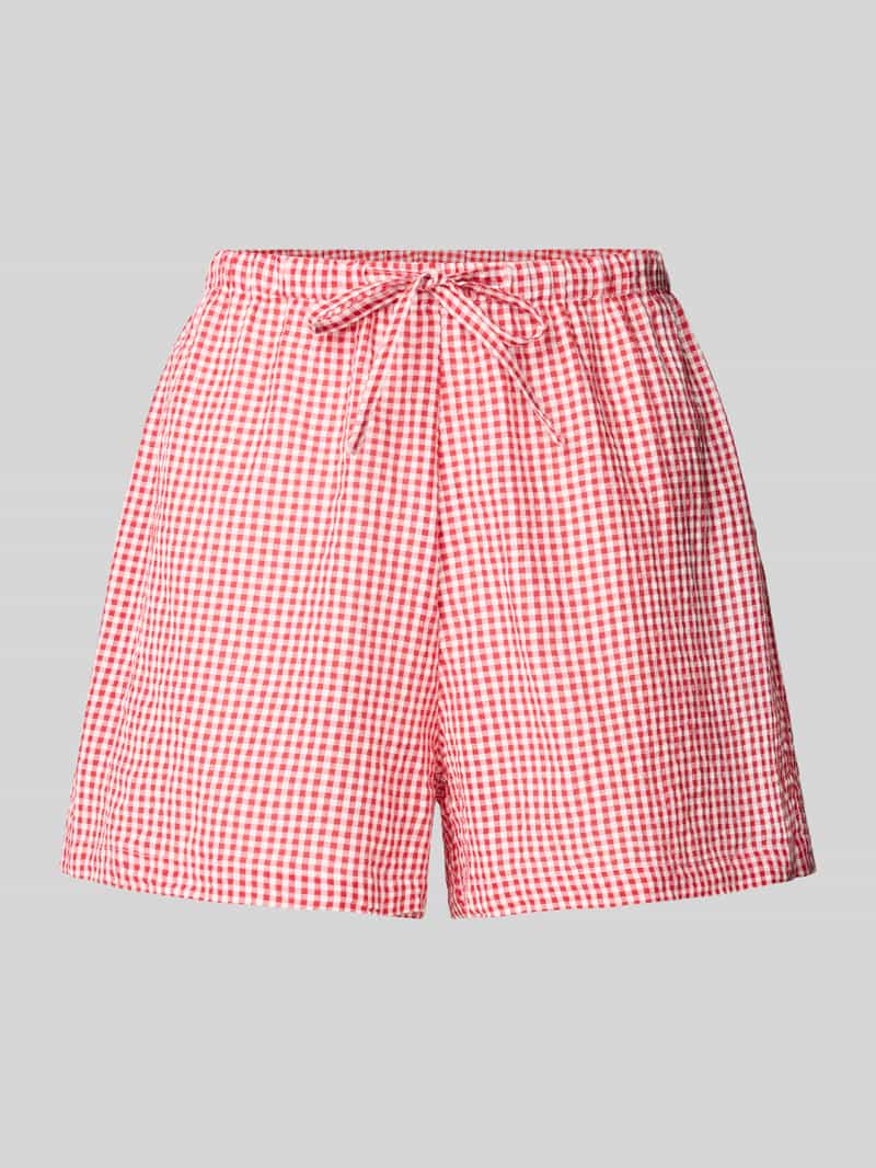 Jake*s Casual Korte pyjamabroek met elastische band en tunnelkoord