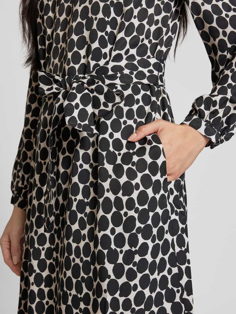 MORE & MORE Midi-jurk met opstaande kraag
