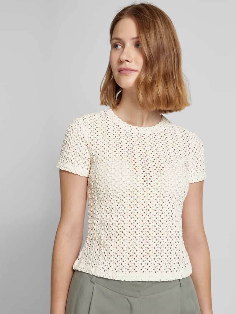 Jake*s Collection Blouseshirt met gaatjesmotief