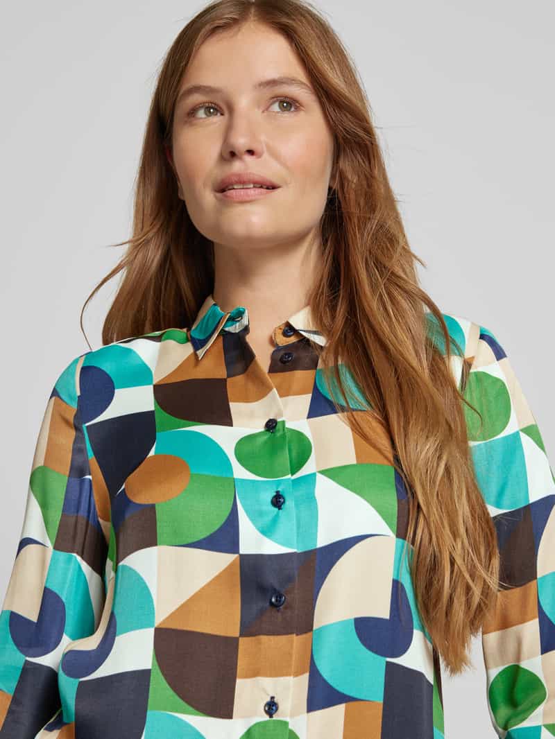 ETERNA COMFORT FIT Regular fit overhemdblouse van viscose met knoopsluiting