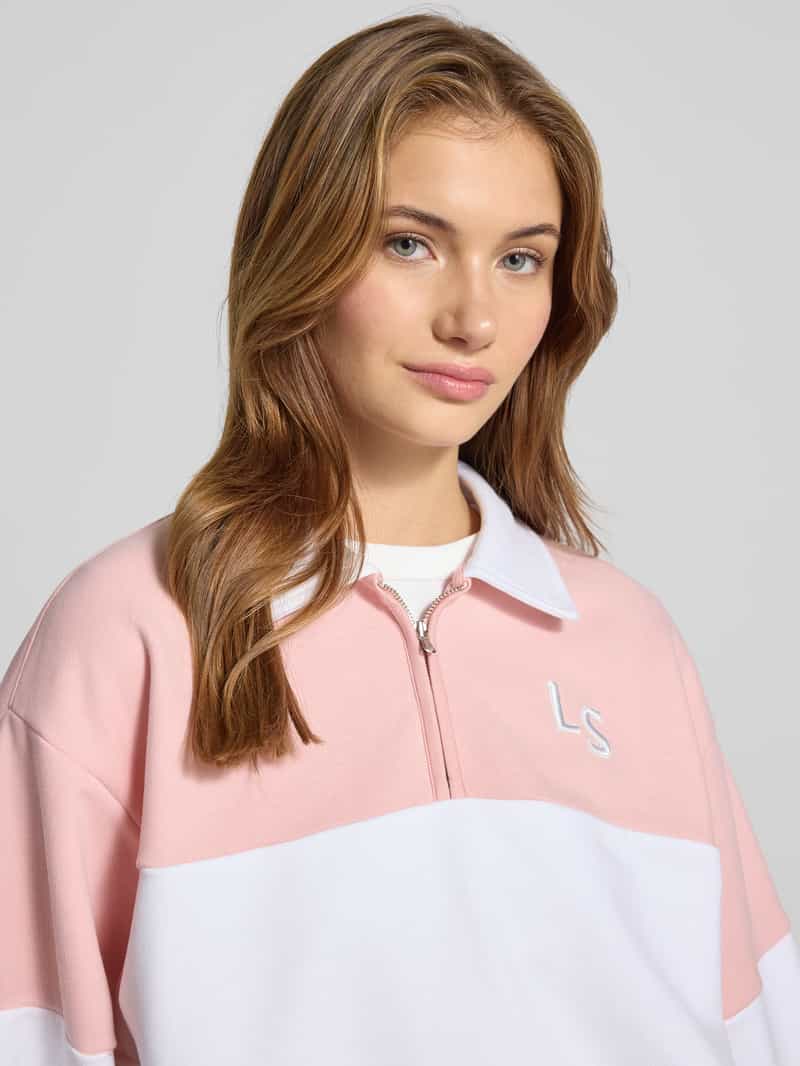 Levi's Sweatshirt met korte ritssluiting en logostitchings
