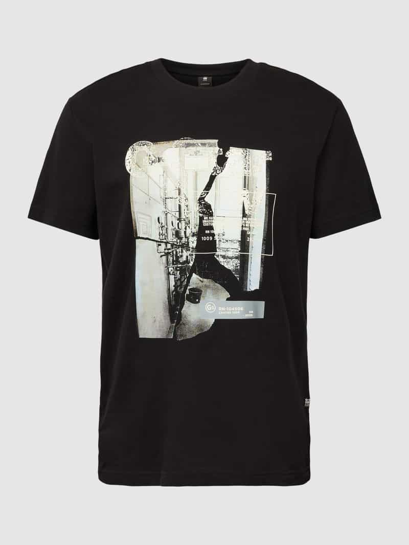 G-Star Raw T-shirt met label- en motiefprint