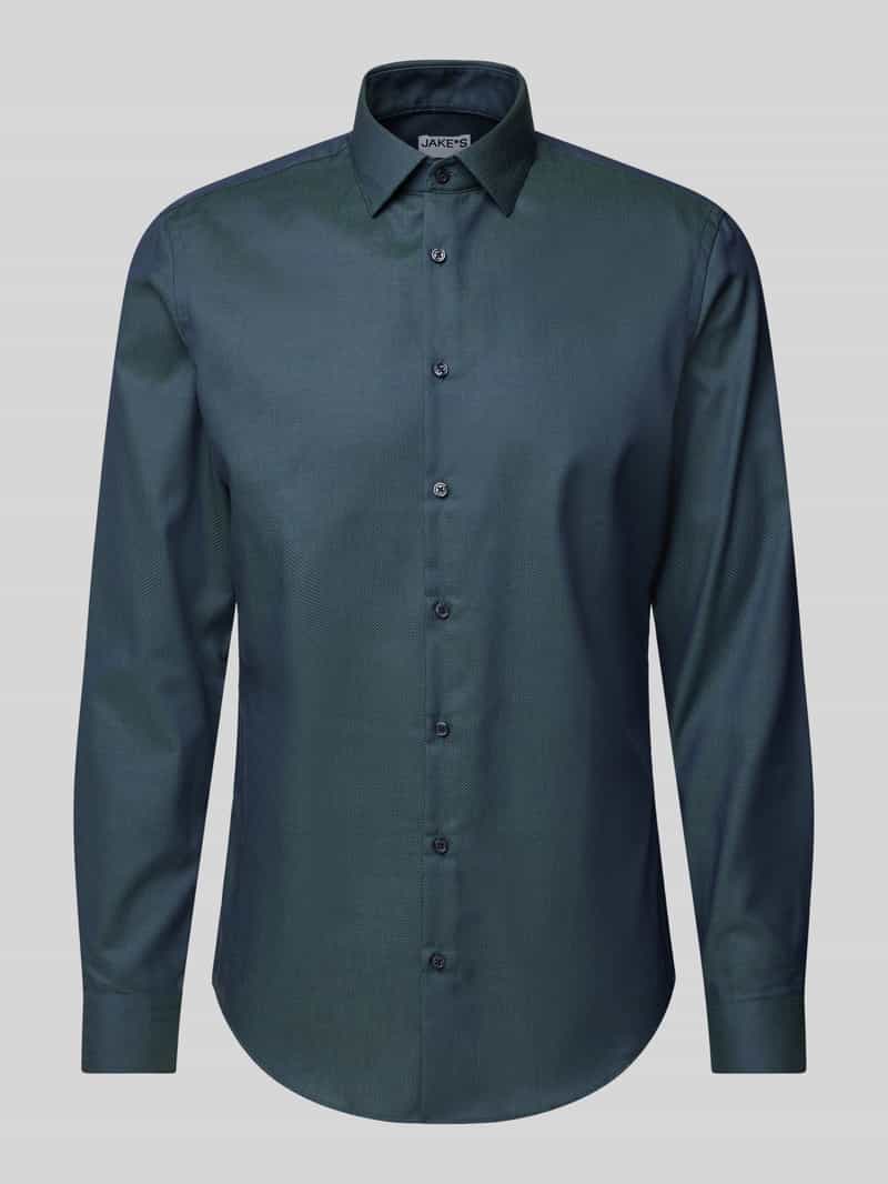 Jake*s Slim fit zakelijk overhemd met kentkraag