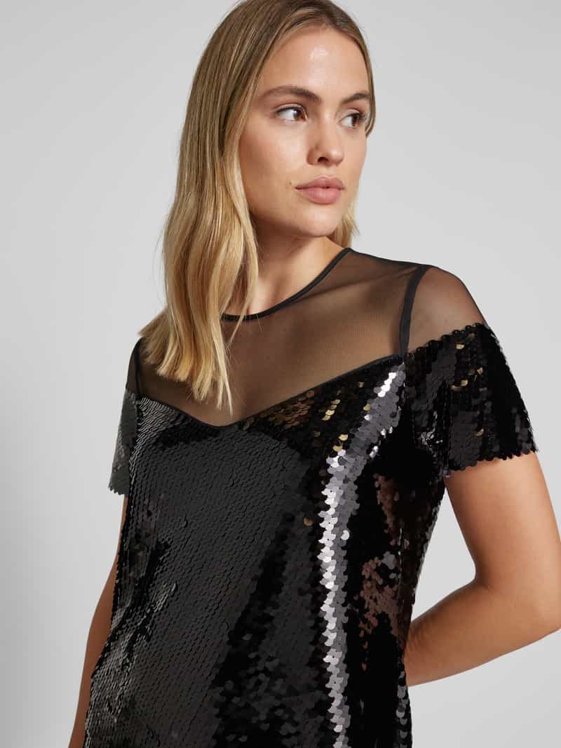 Marc Cain Regular fit blouse met pailletten