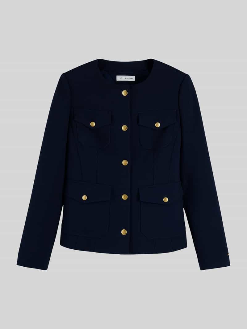 Tommy Hilfiger Slim fit korte blazer met viscose