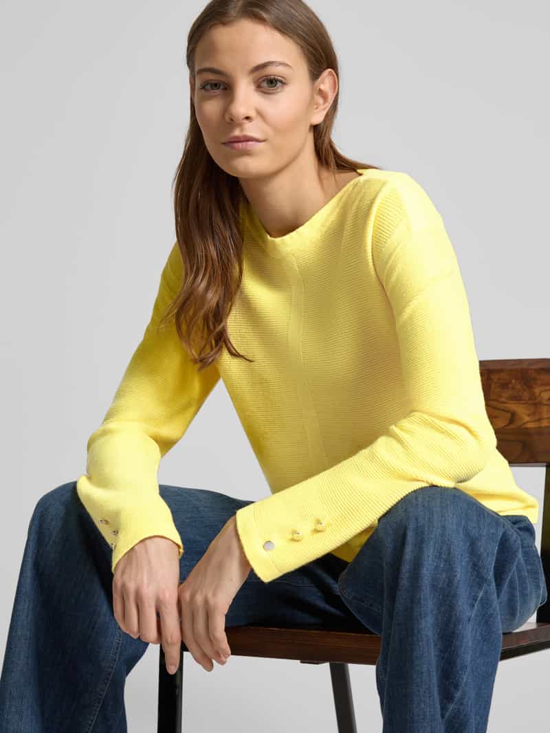 Betty Barclay Gebreide pullover van viscosemix met ribboorden