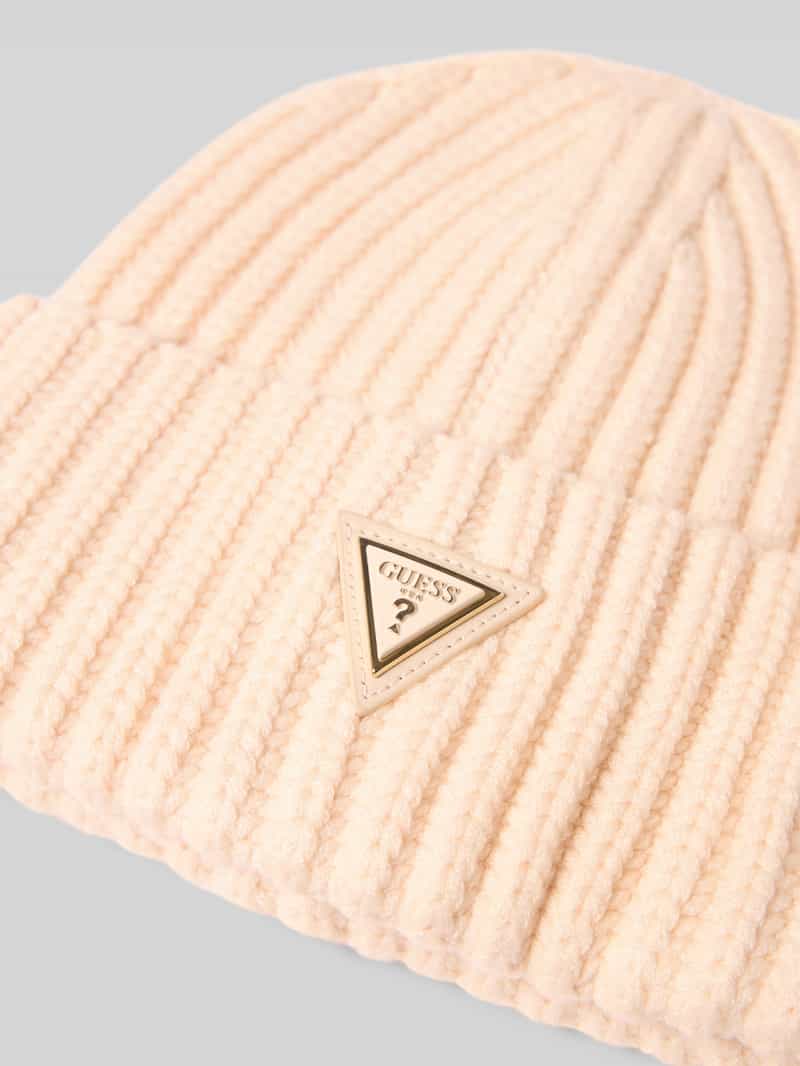 Guess Kerstmuts van viscosemix met logo-applicatie model 'NOELLE'