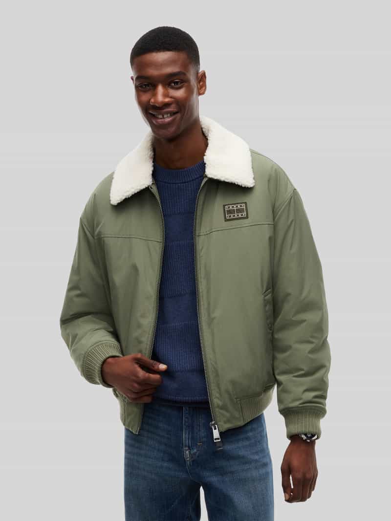 Tommy Jeans Regular fit bomberjack met afneembare teddy-kraag