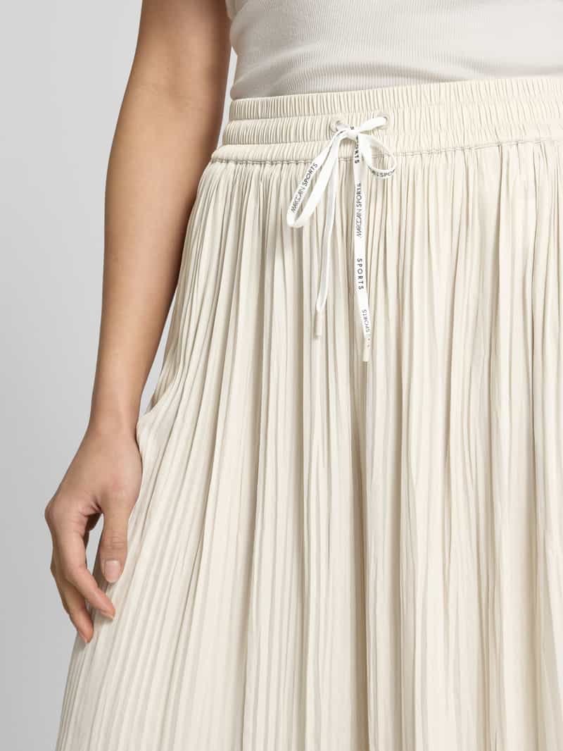 Marc Cain Wide leg stoffen broek met plissévouwen