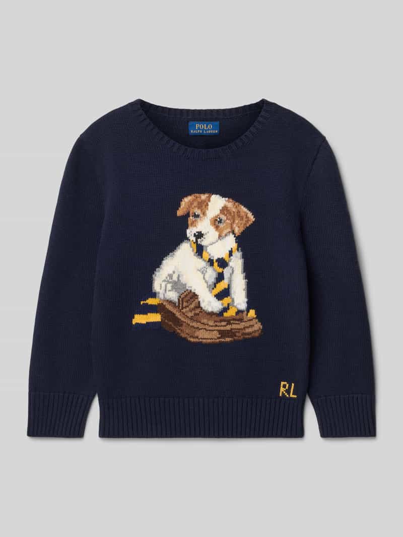 Polo Ralph Lauren Kids Regular fit pullover in gebreide look met logostitching