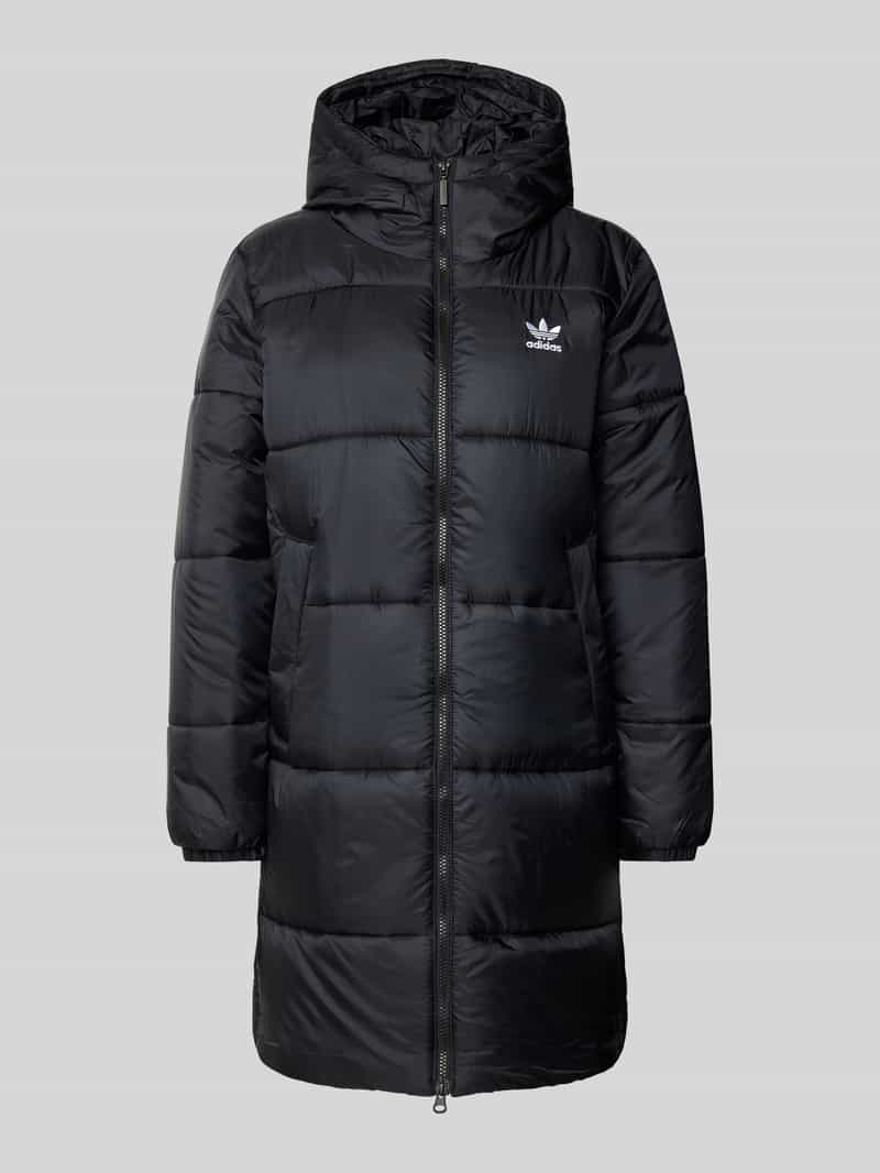 adidas Originals Gewatteerde lange jas met steekzakken