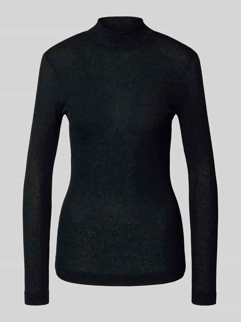 Rich & Royal Shirt met lange mouwen van viscosemix met opstaande kraag
