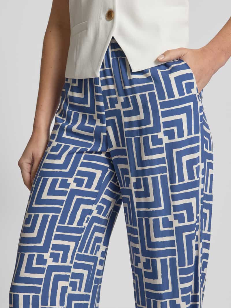Christian Berg Woman Stoffen broek van viscose met steekzakken en elastische band
