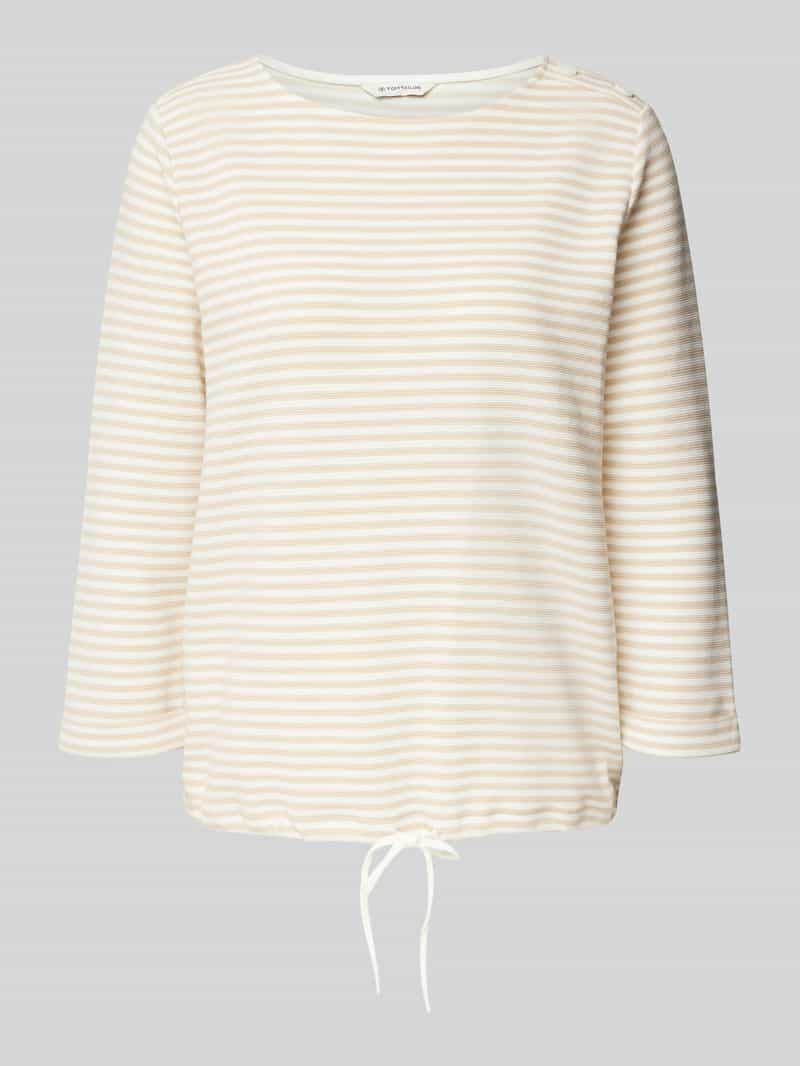 Tom Tailor Regular fit 3 4-shirt van katoenmix