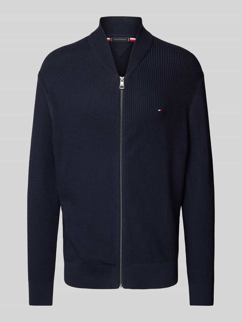 Tommy Hilfiger Regular fit gebreid jack met ritssluiting