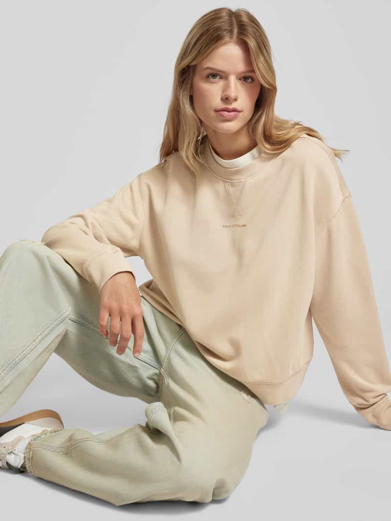 Marc O'Polo DENIM Sweatshirt van wol met labelprint