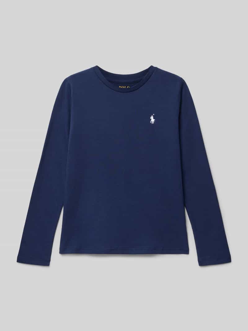 Polo Ralph Lauren Teens Shirt met lange mouwen en labelstitching