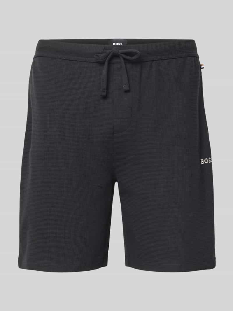 regular fit sweatshorts met structuurpatroon