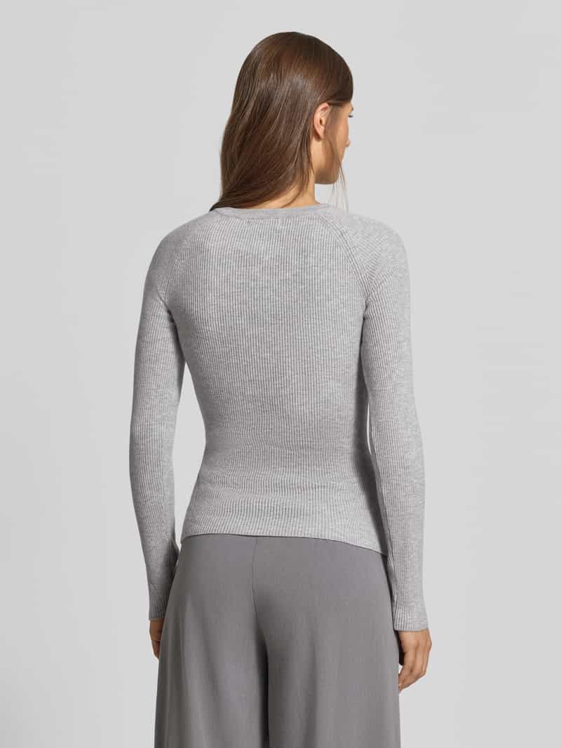MYON Slim fit shirt met lange mouwen van tricotlook