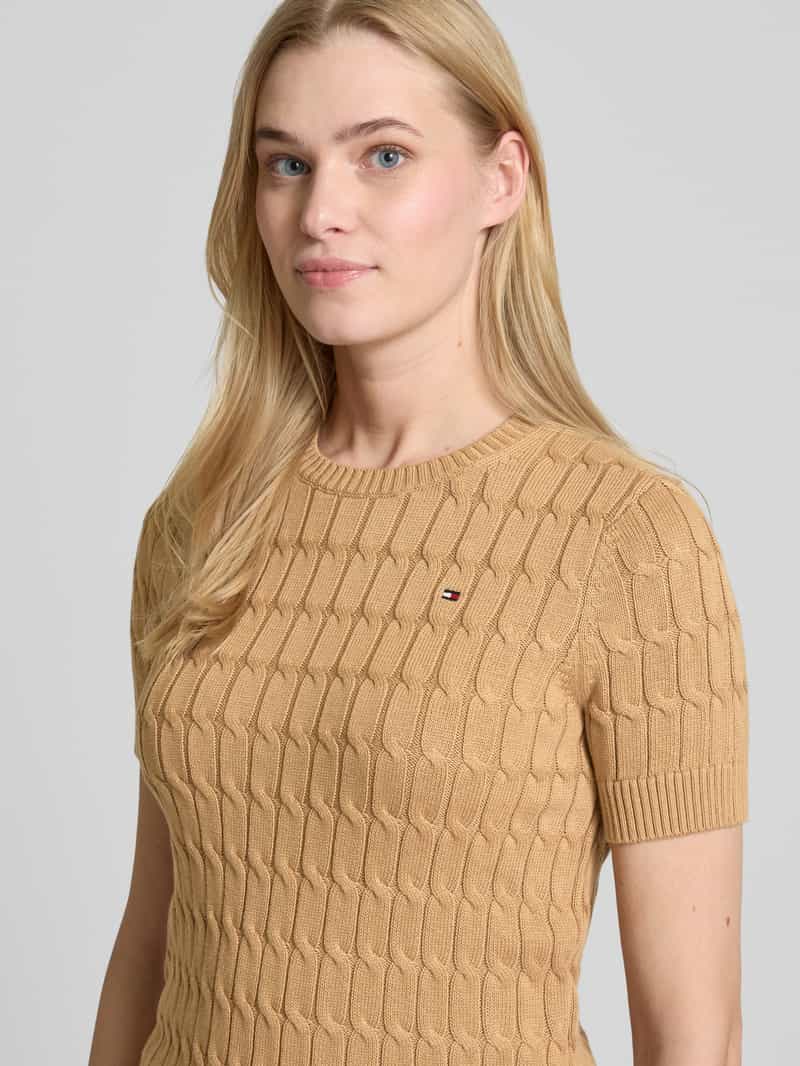 Tommy Hilfiger Regular fit gebreide pullover van zuiver katoen