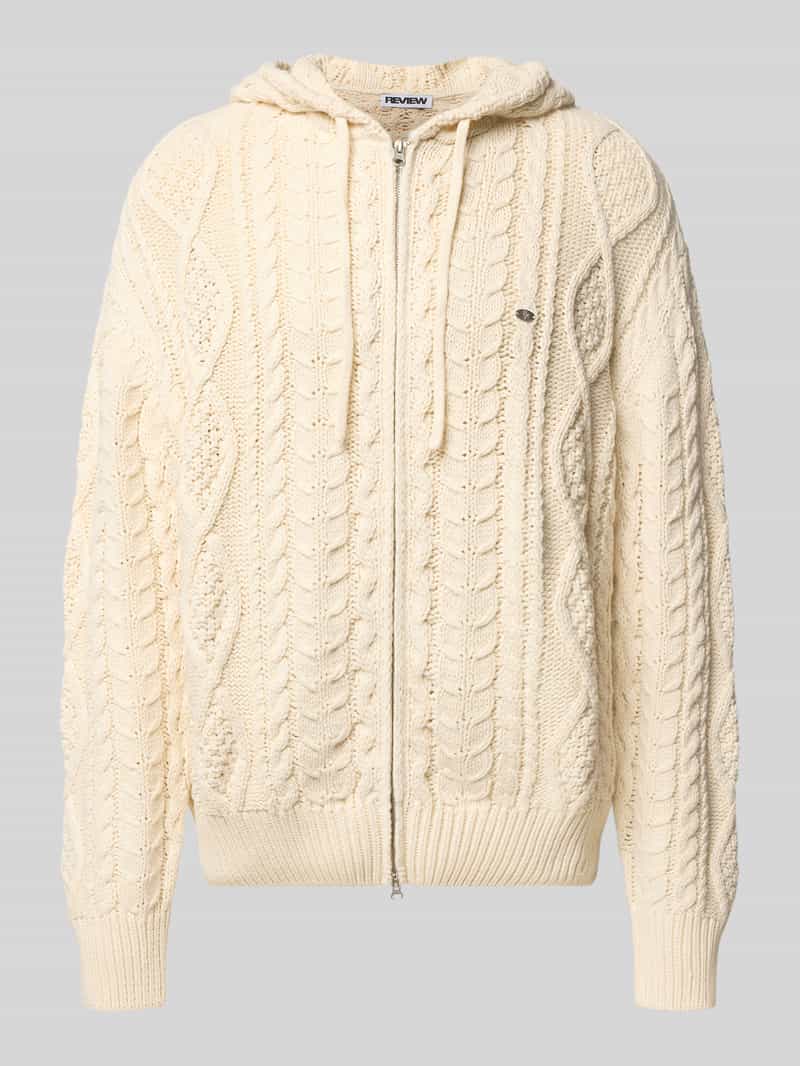 REVIEW Gebreid jack met kabelpatroon