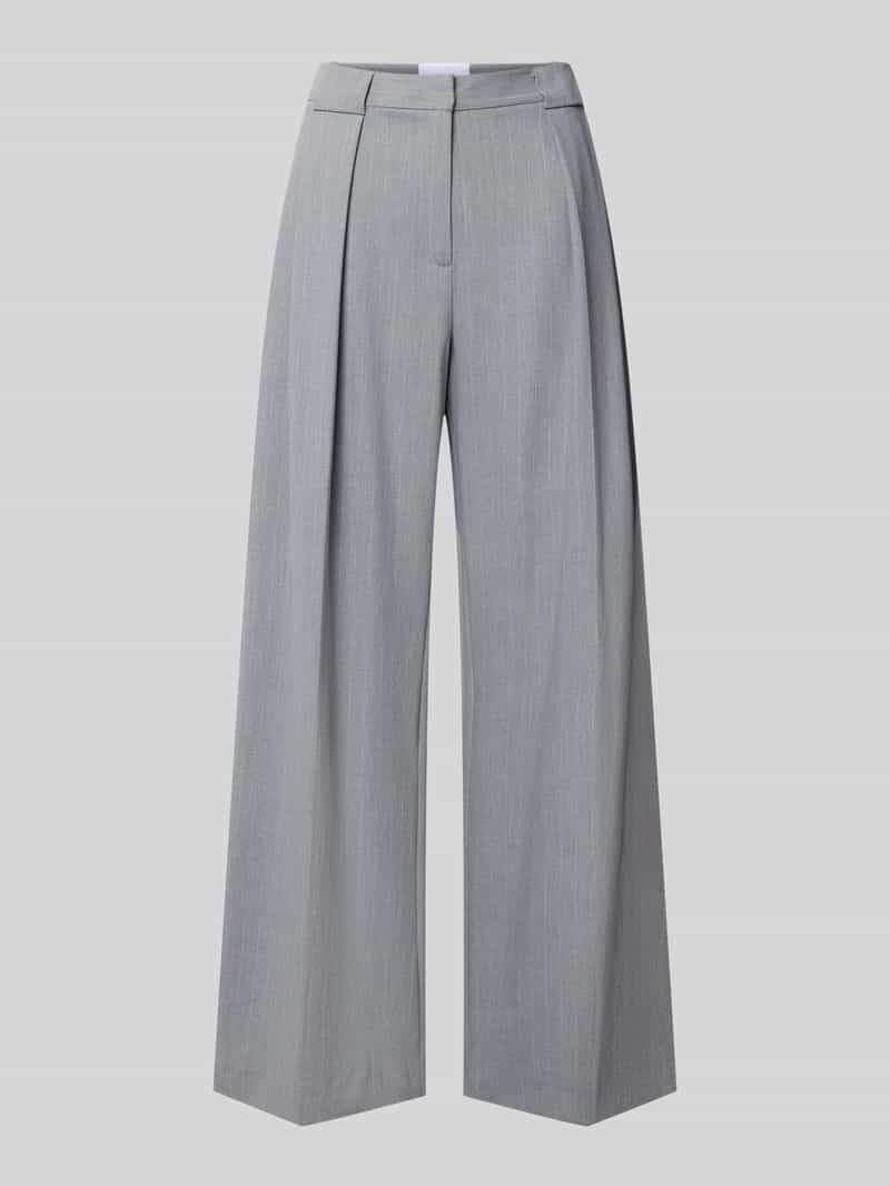 Style Icon Collection Vloeiende pantalon in middengrijs mêlee curated by Viky Rader
