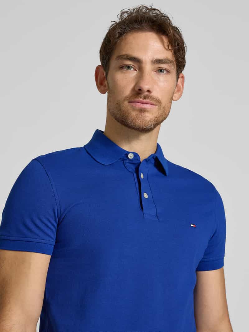 Tommy Hilfiger Slim fit poloshirt van een mix van katoen en elastaan