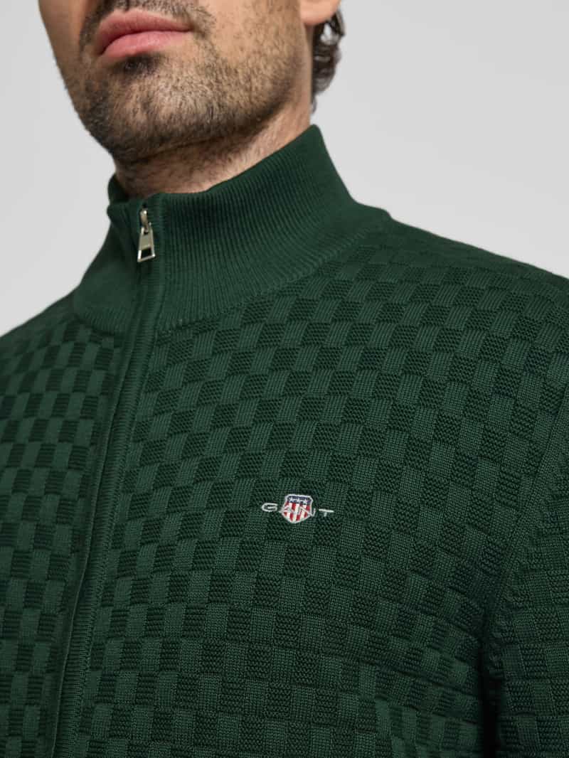 Gant Gebreid jack met structuurmotief
