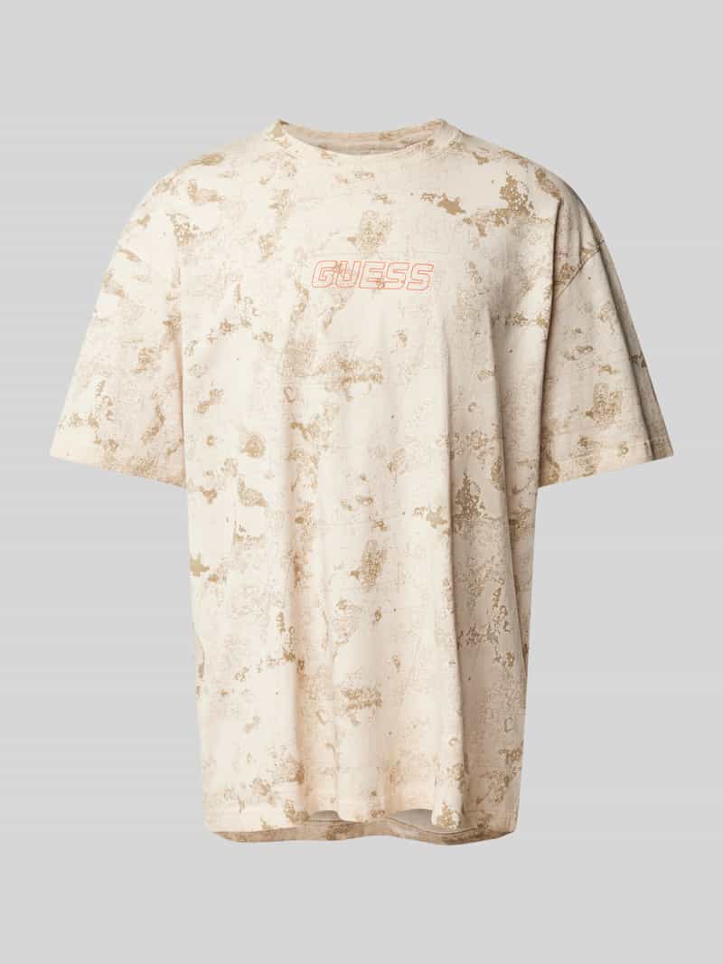T-shirt met labelprint, model 'MUSCARI'