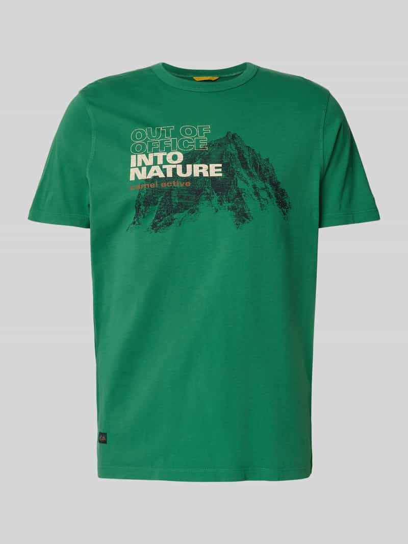 camel active T-shirt met labelprint