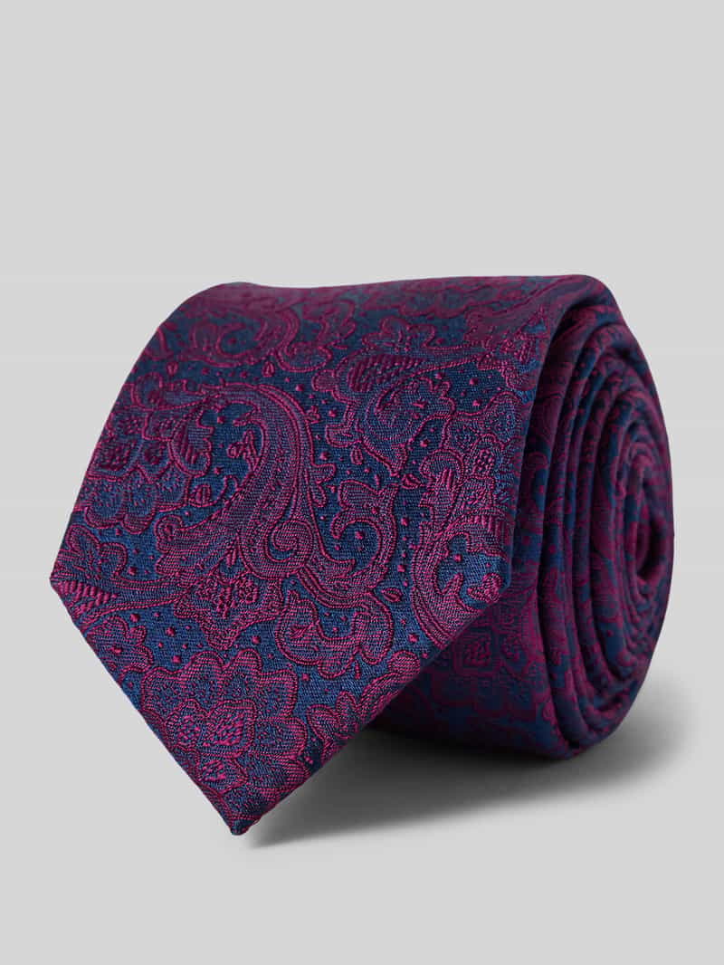 Zijden stropdas met paisleymotief